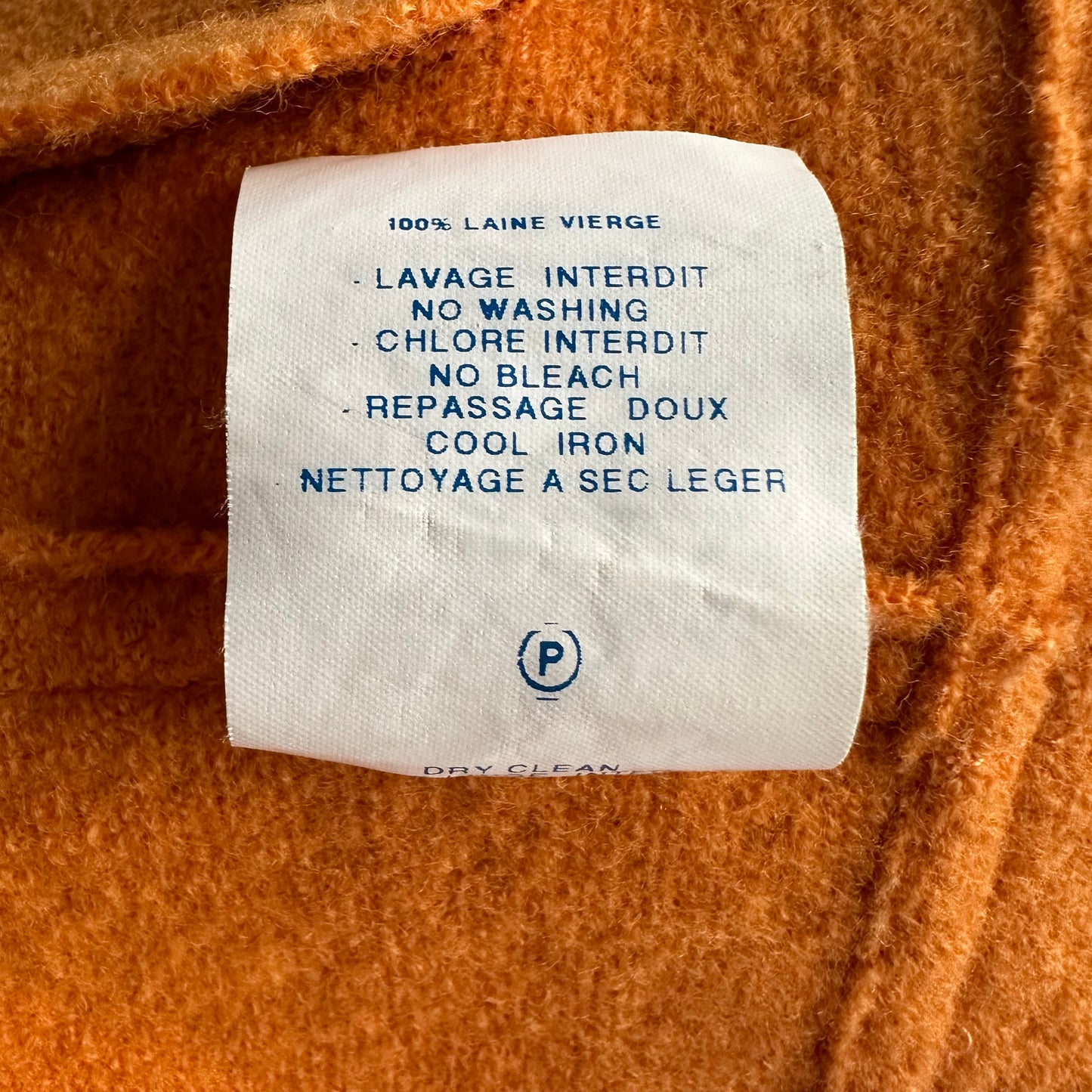 Orange Wool Racer Jacket