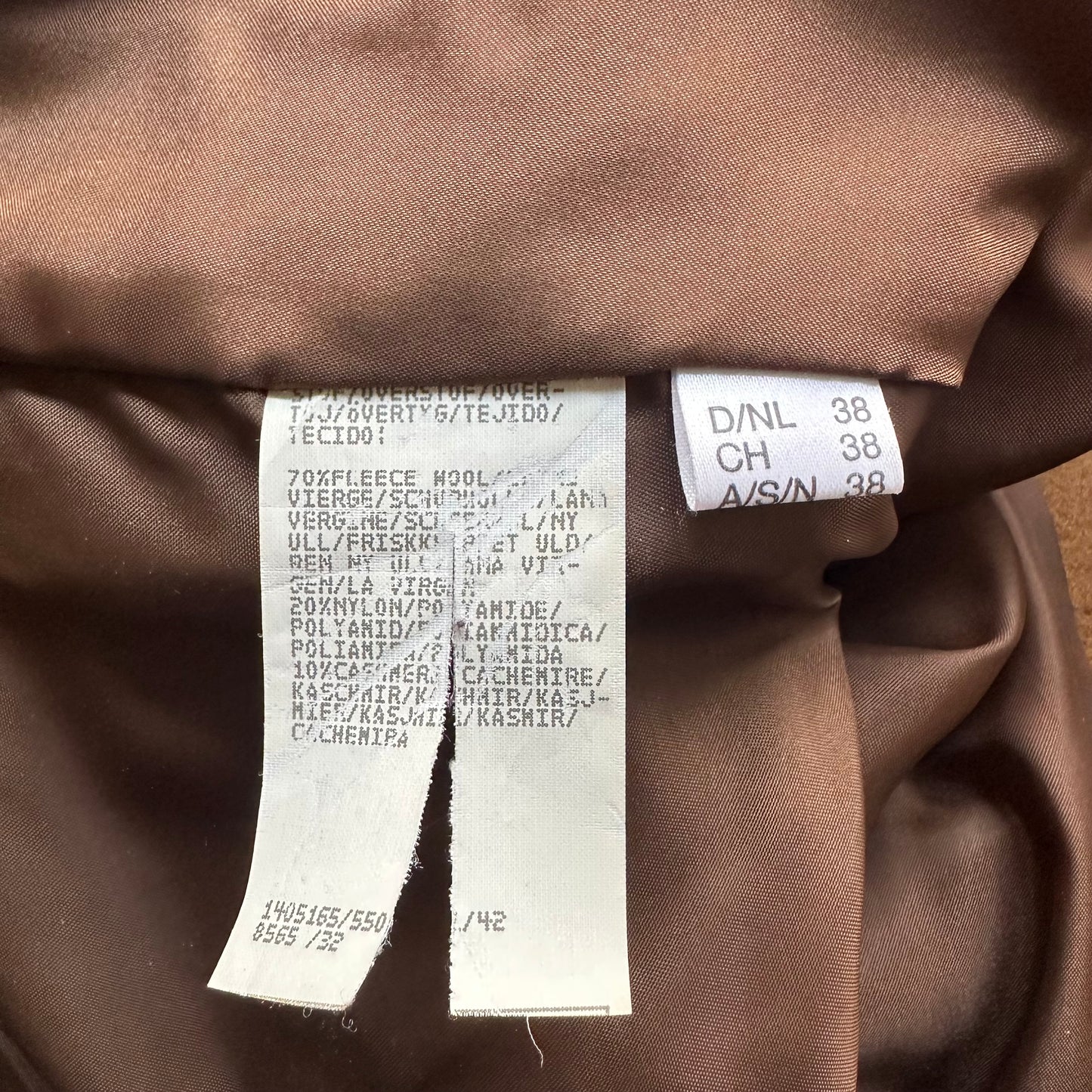 Brown Wool Coat - size EU38