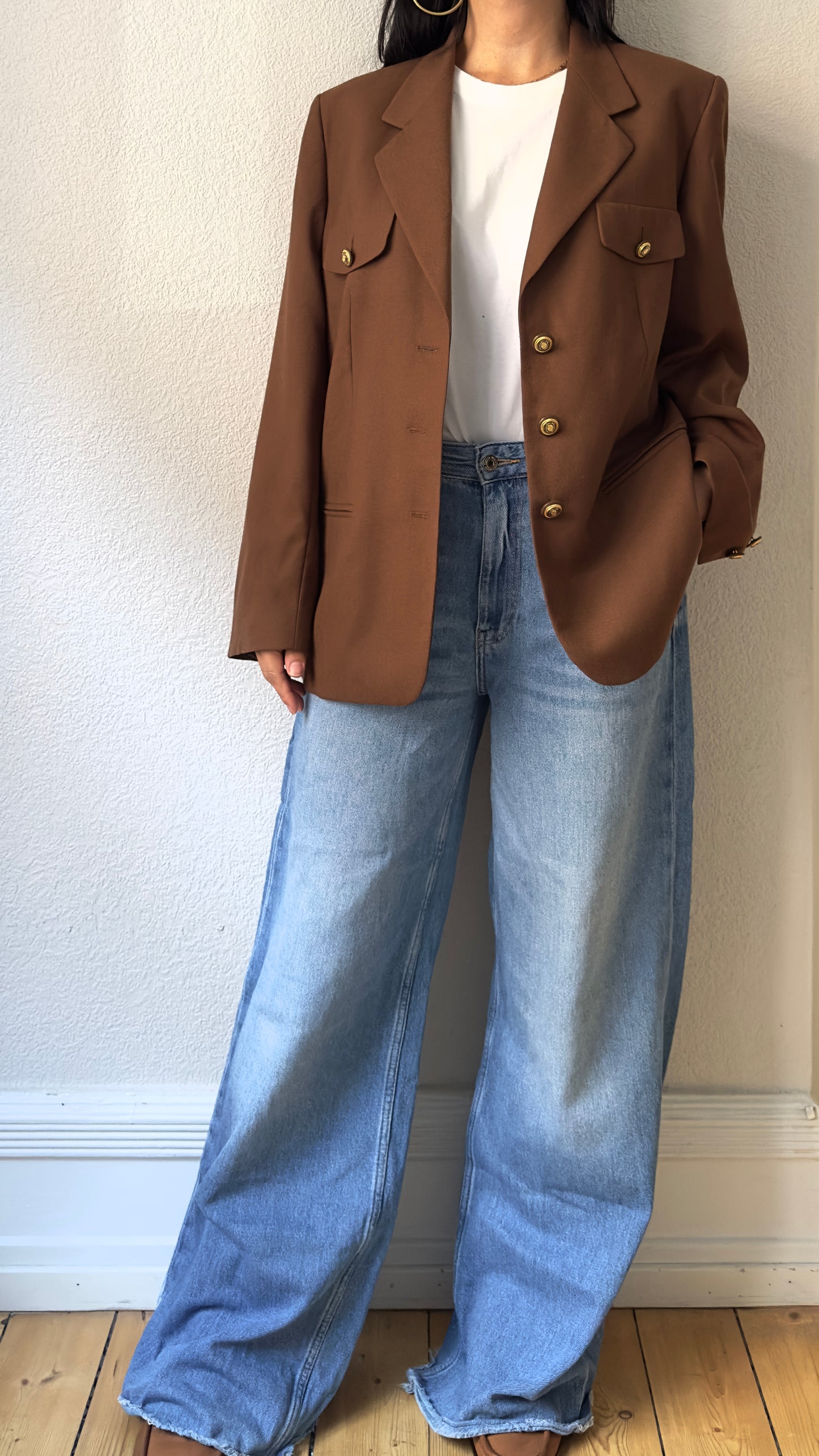 Brown Wool Blazer - size EU44