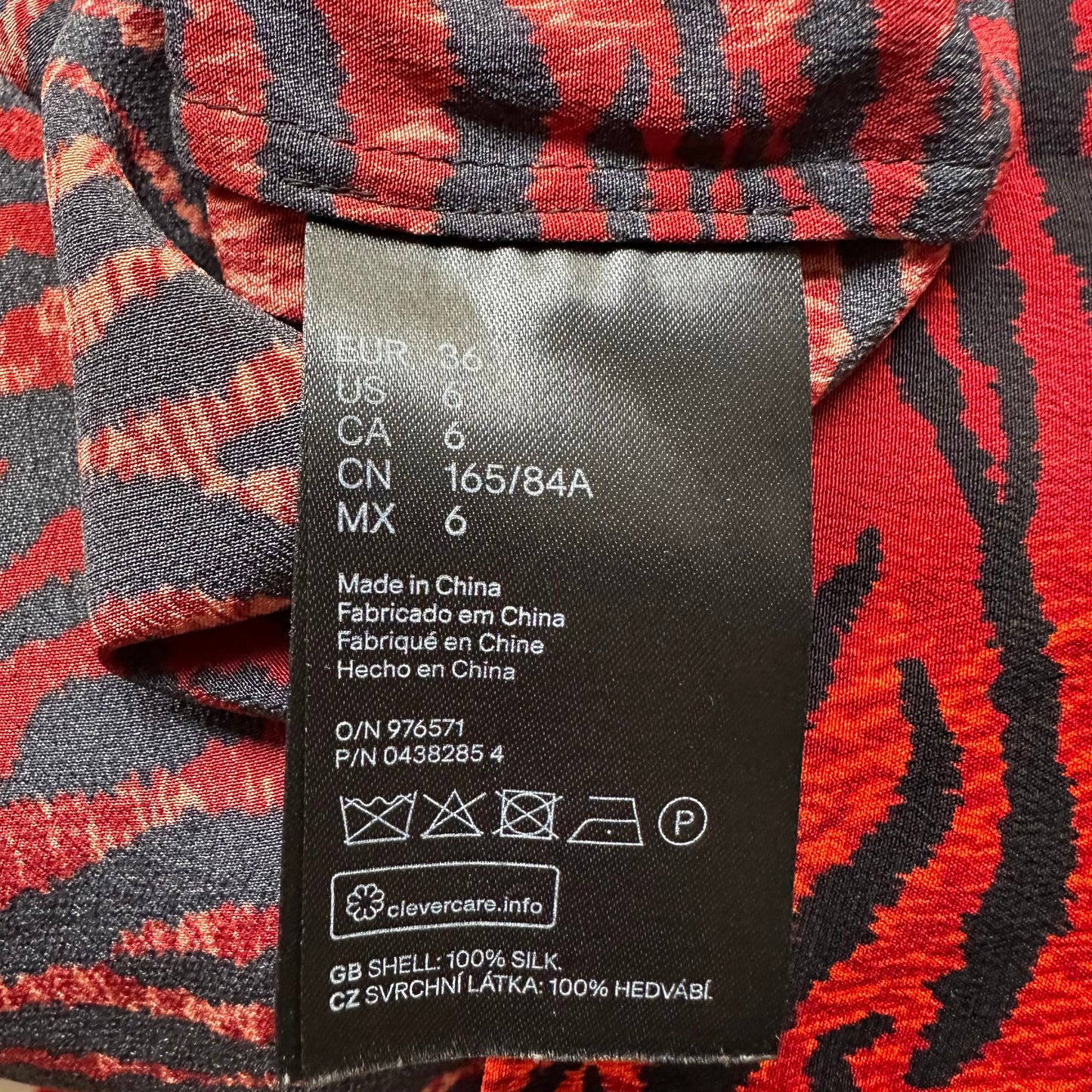 Kenzo x H&M Zebra Silk Top