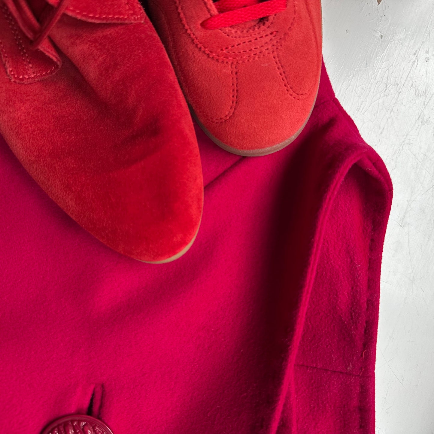 Italian Red Wool Coat - size S