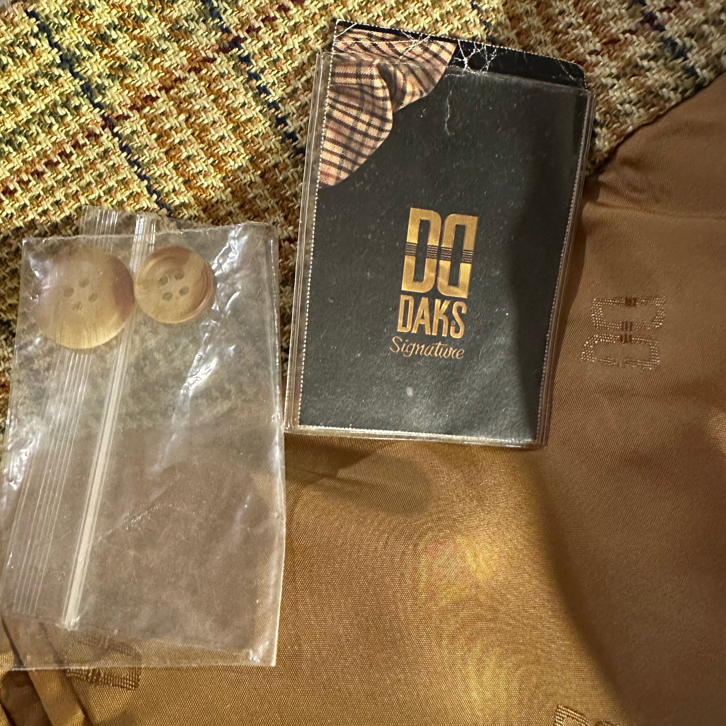 Vintage Plaid Blazer - Cotton and silk Blend, size M-L