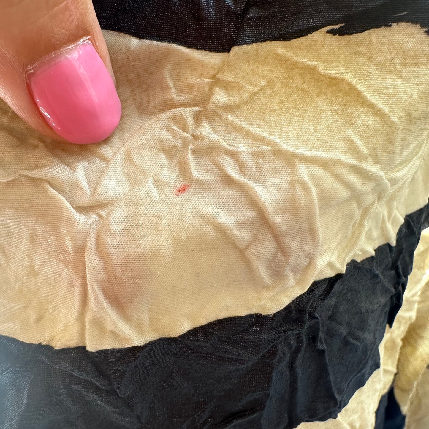 Vintage Corset-like Zebra Silk Top