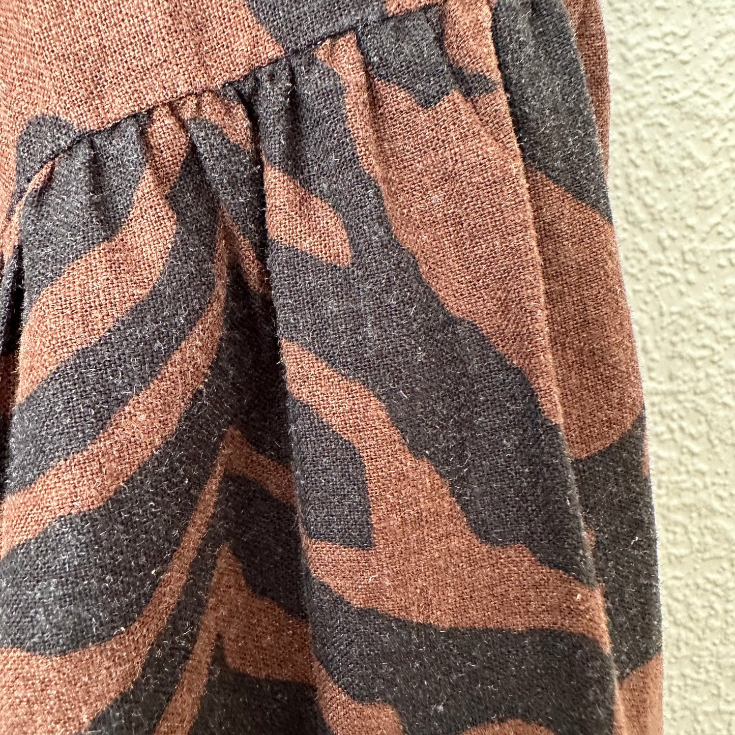 Black and Brown Zebra Maxi Dress - size M