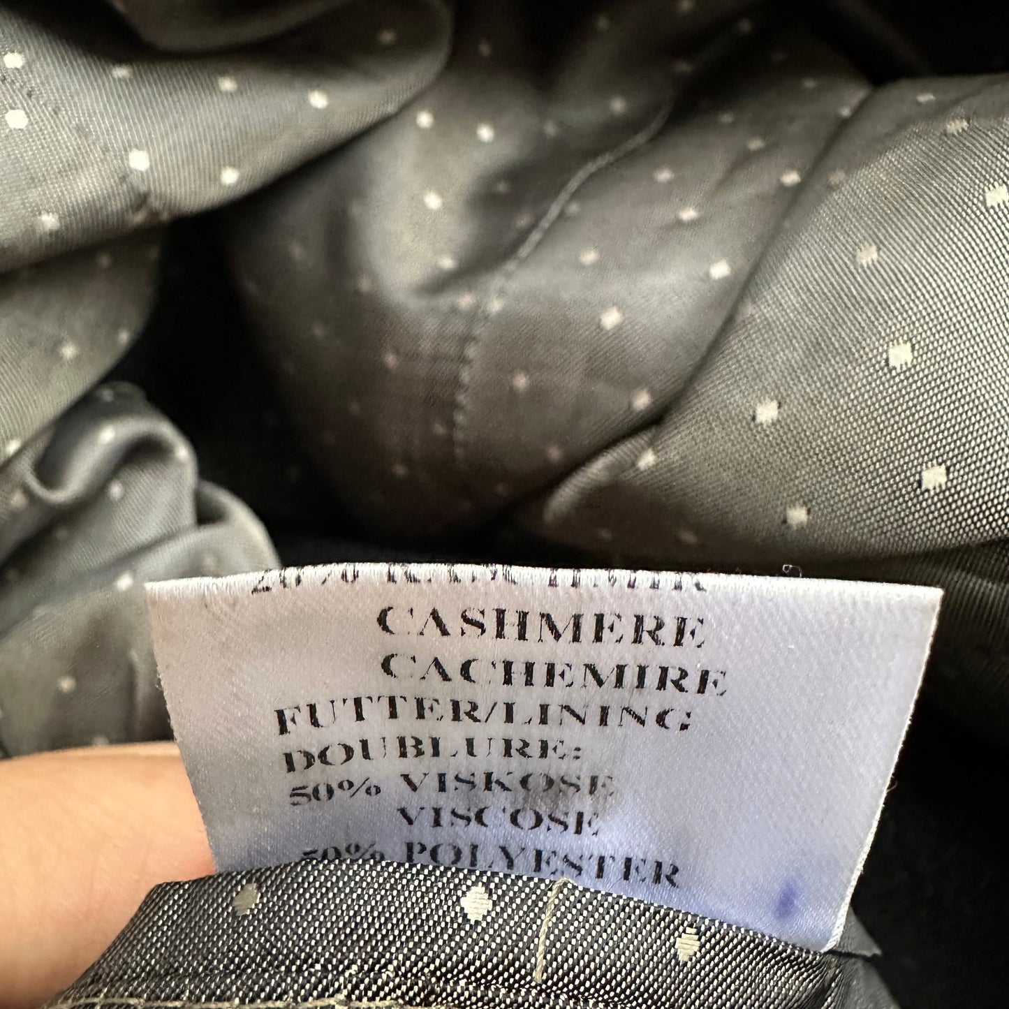 Black Wool Cashmere Blend Coat - size EU44