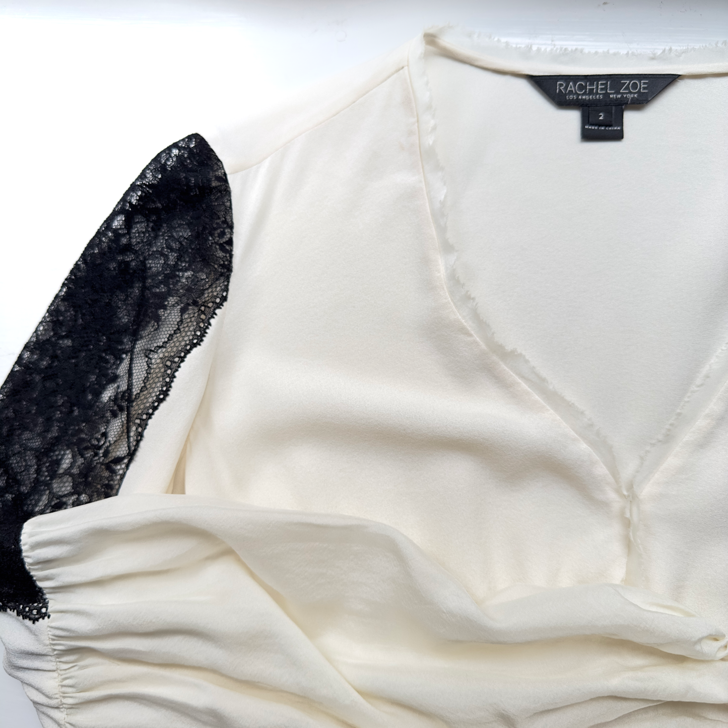 Rachel Zoe Lace Trim Blouse - size M