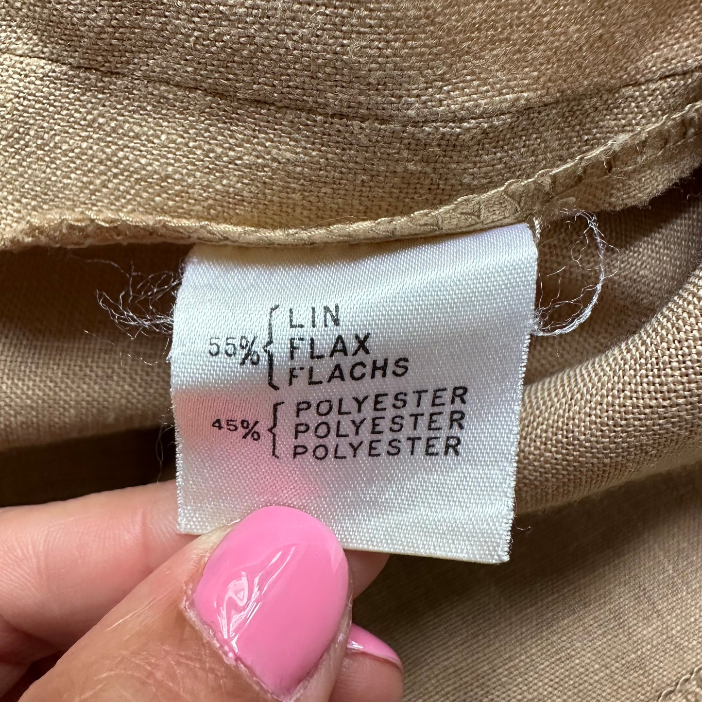 Vintage Rodier Linen Midi Skirt - size S-M