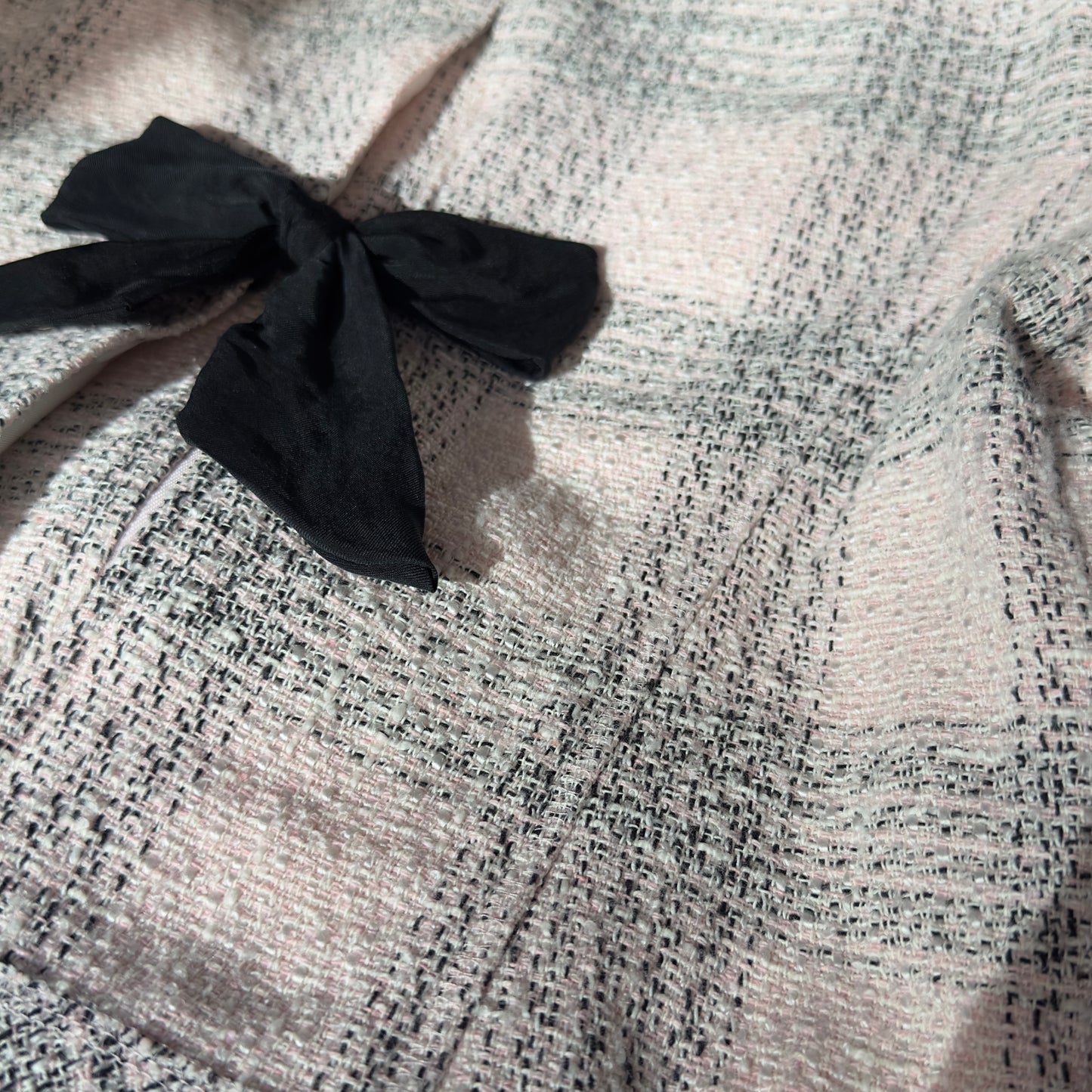 Upcycled Bow Blazer Pink/Black Bow - size 38