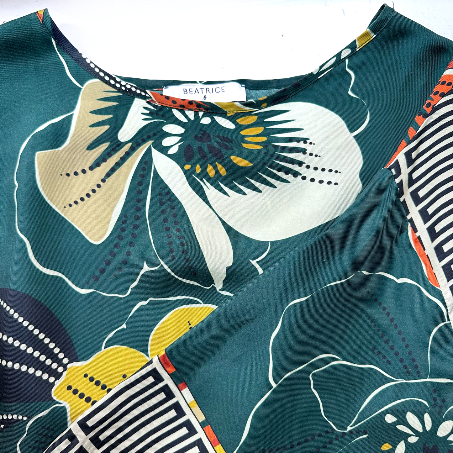 Floral Silk Top - Size S