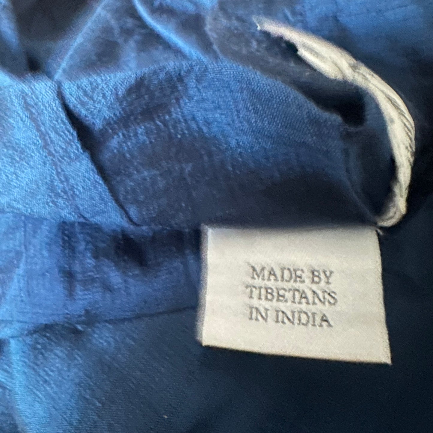 Vintage Blue Raw Silk Skirt - size S