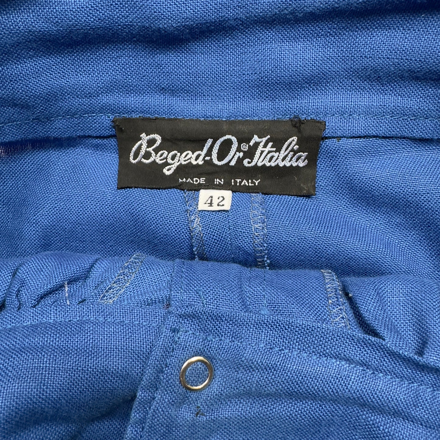 Vintage Blue Linen Pants