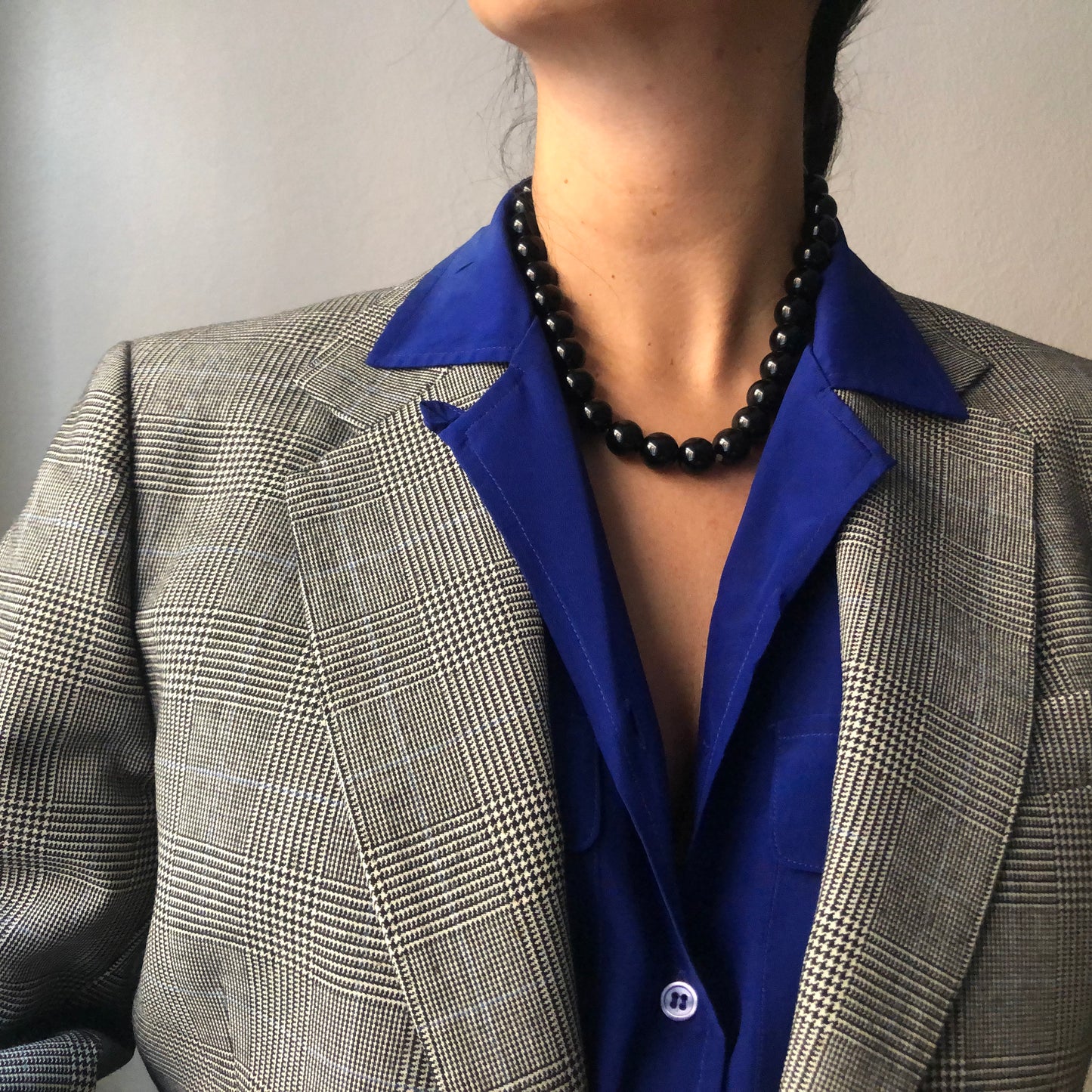 Royal Blue Silk Shirt