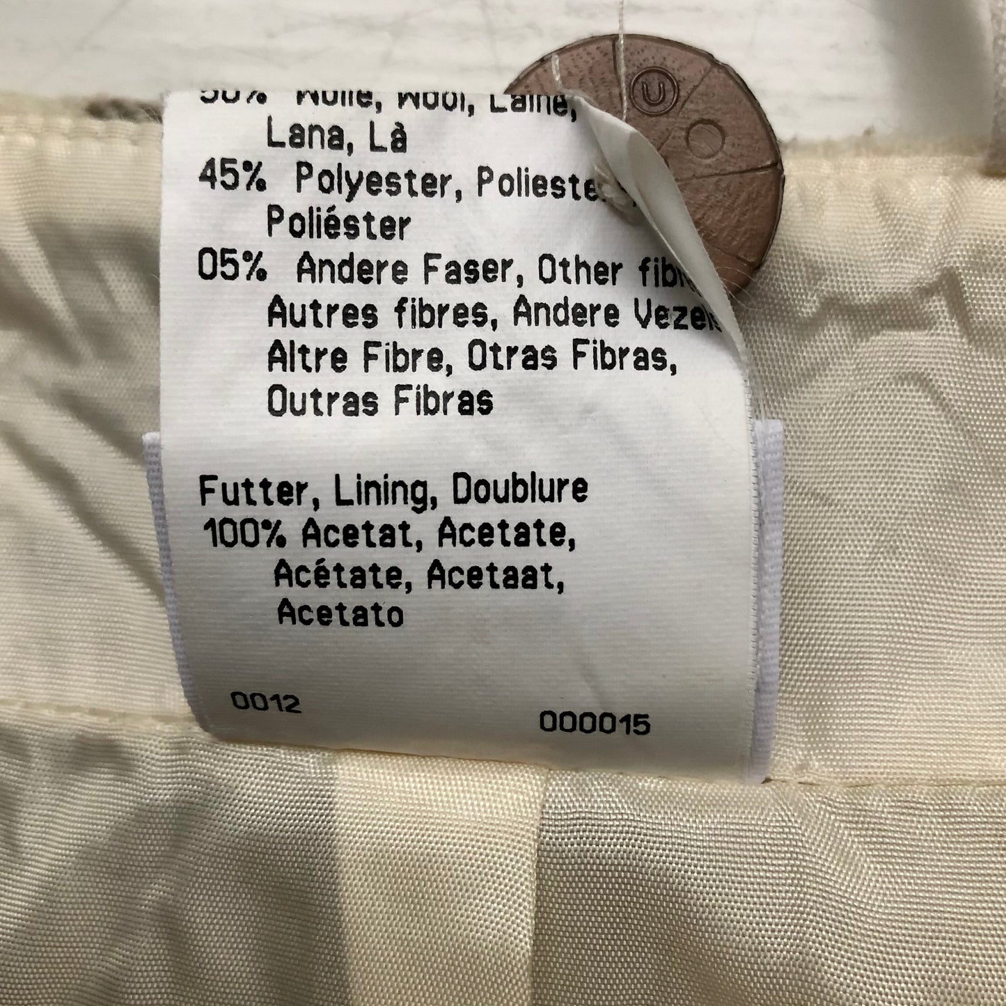 Vintage Betty Barclay Beige Plaid Mini Skirt