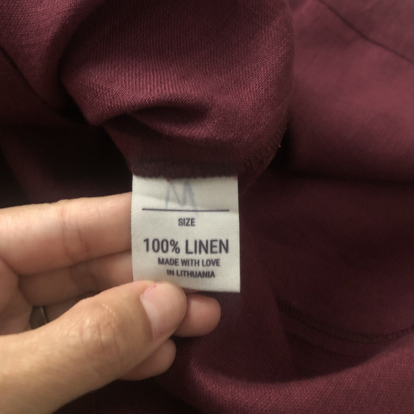 100% Linen Plum Skirt