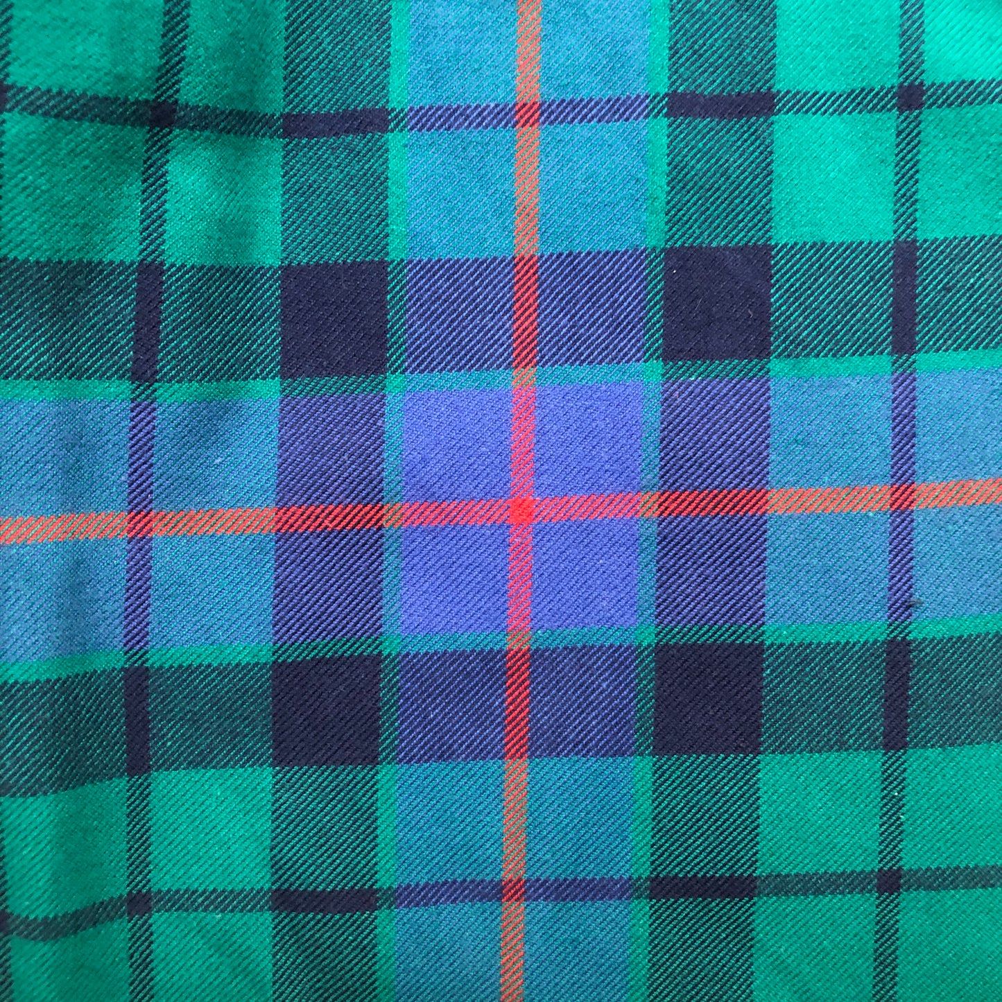 Vintage Blue/Green Plaid Skirt