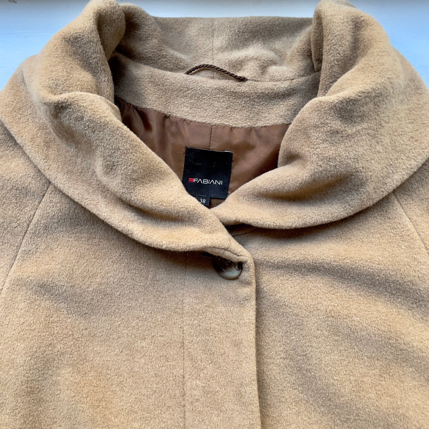 Beige Wool Angora Coat - Fabiani