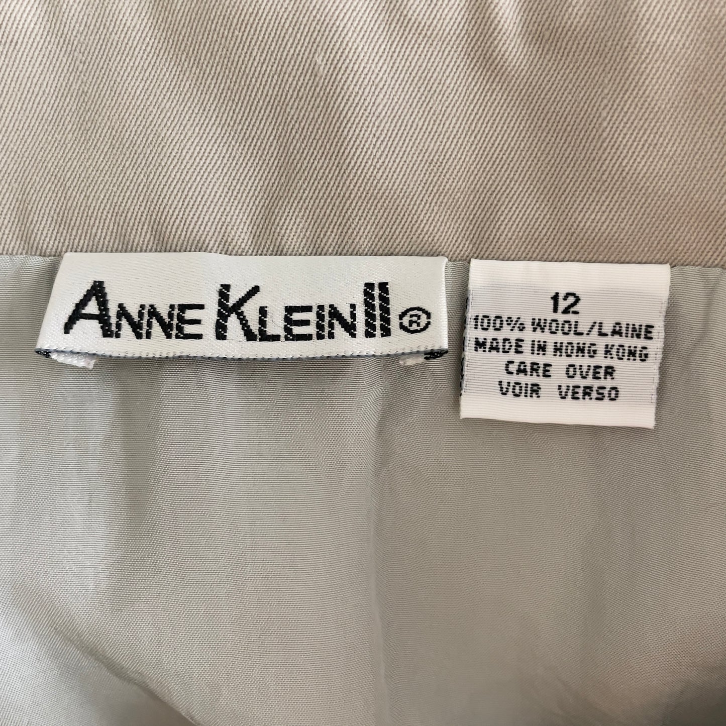 Vintage Gray Wool Skirt - Anne Klein II