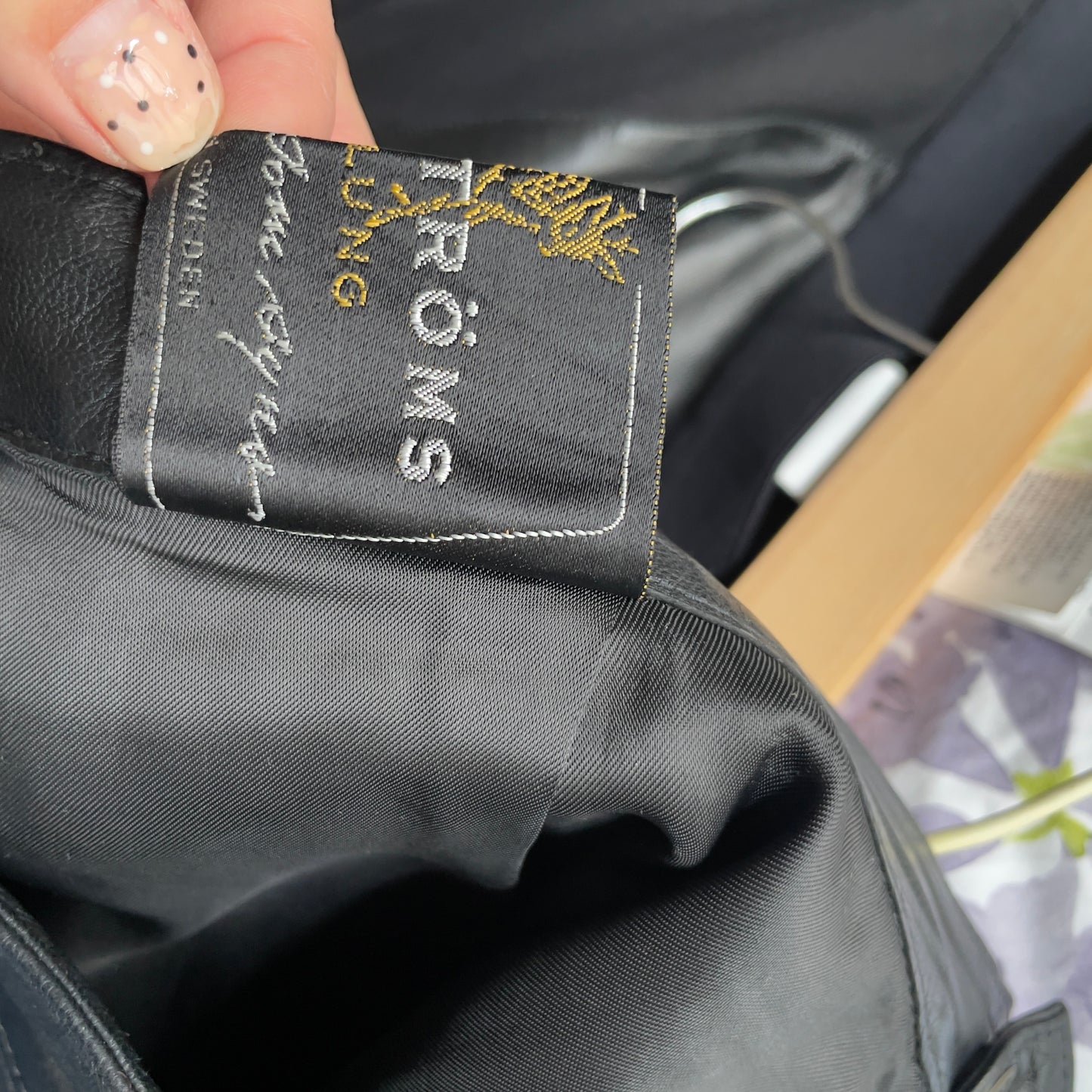 Vintage Black Leather Skirt