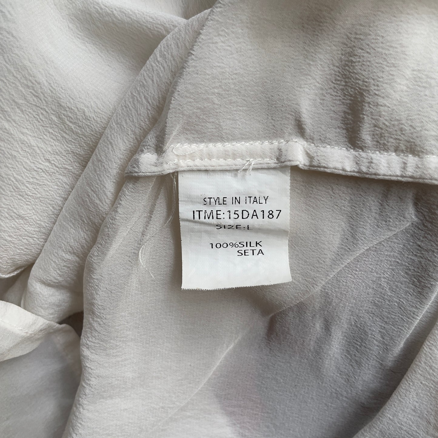 Italian Tie Neck Silk Blouse