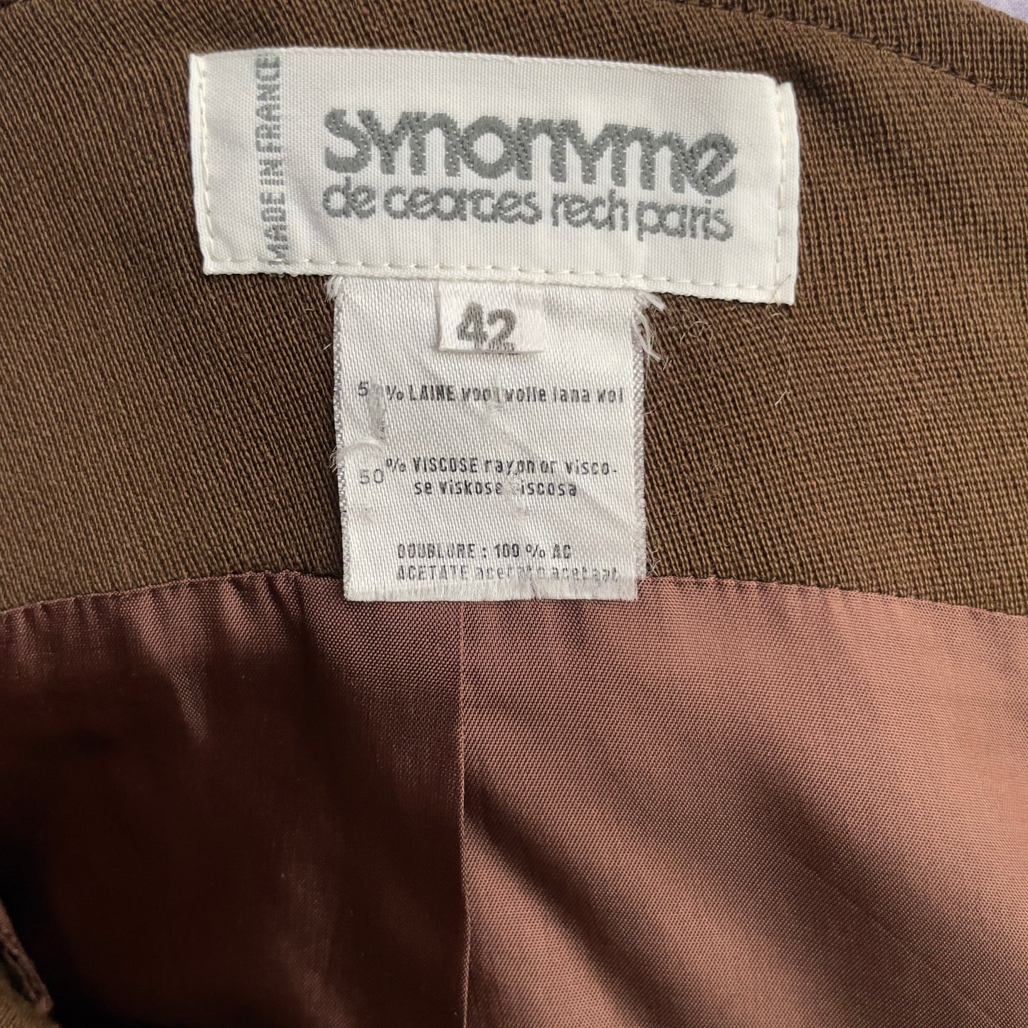 Vintage Brown Skirt - Synonime
