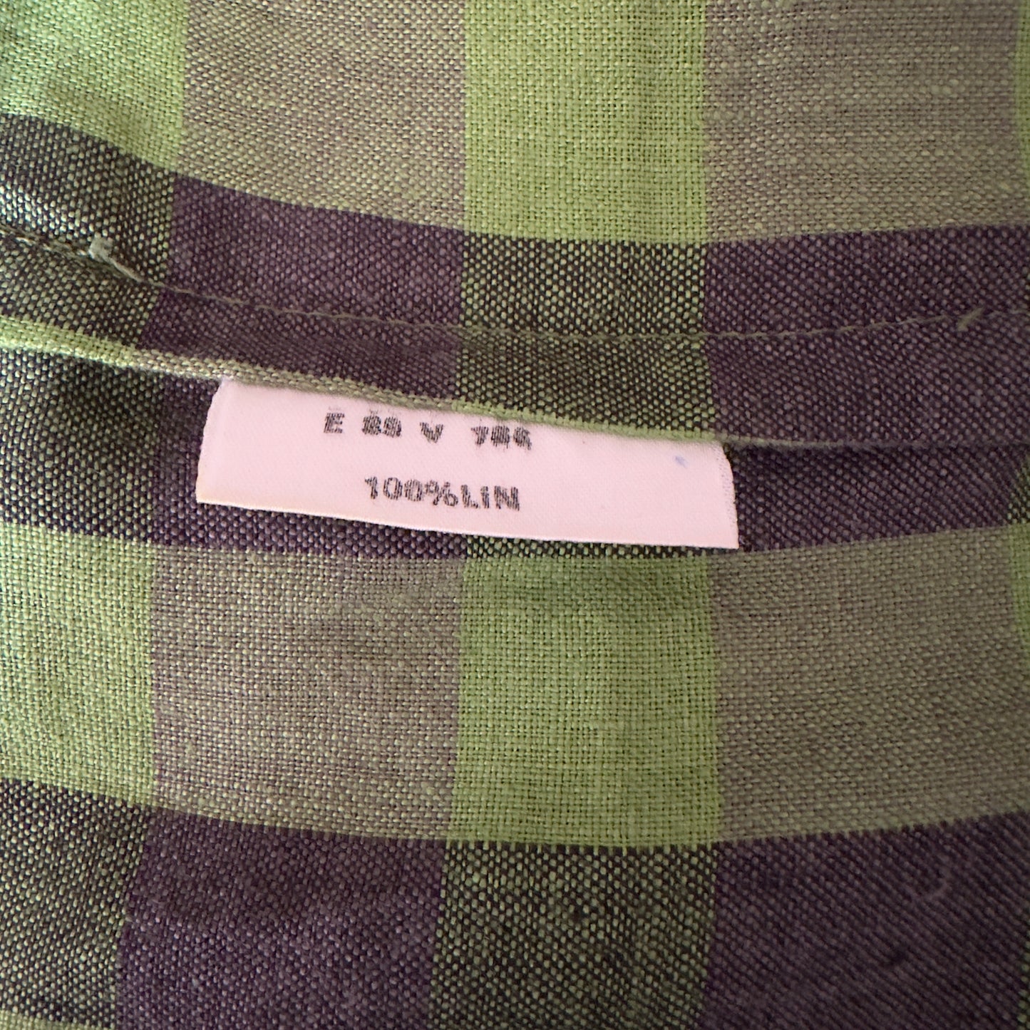 Vintage Checked Linen Blazer