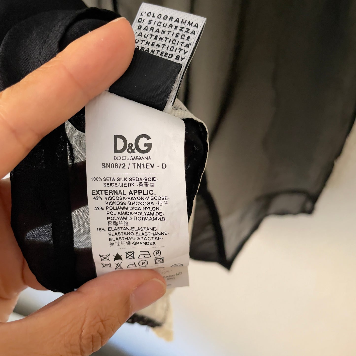 Preloved Lace Silk Top - Dolce & Gabbana, size M