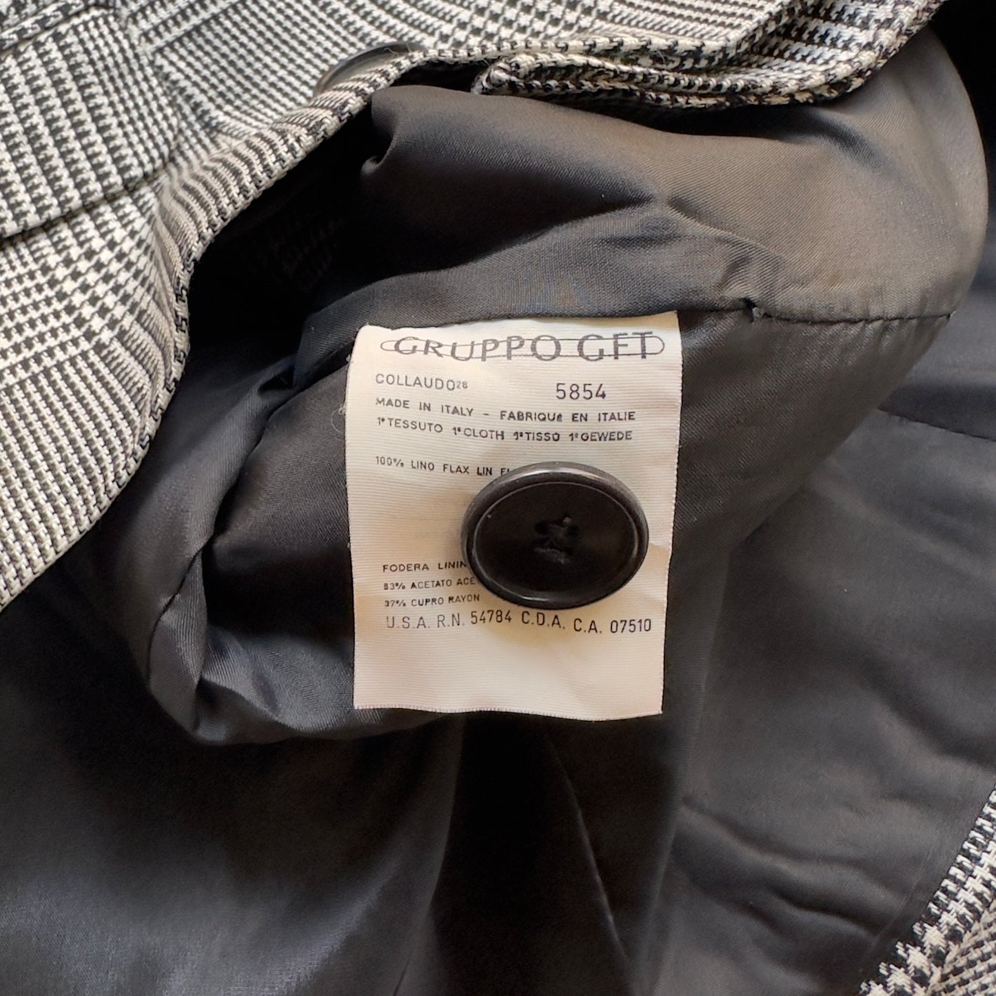 Vintage Short Sleeve Linen Blazer - size S