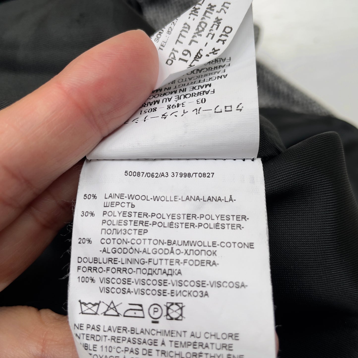 Wool Blend Bermuda Shorts - Gray Tweed - size EU40