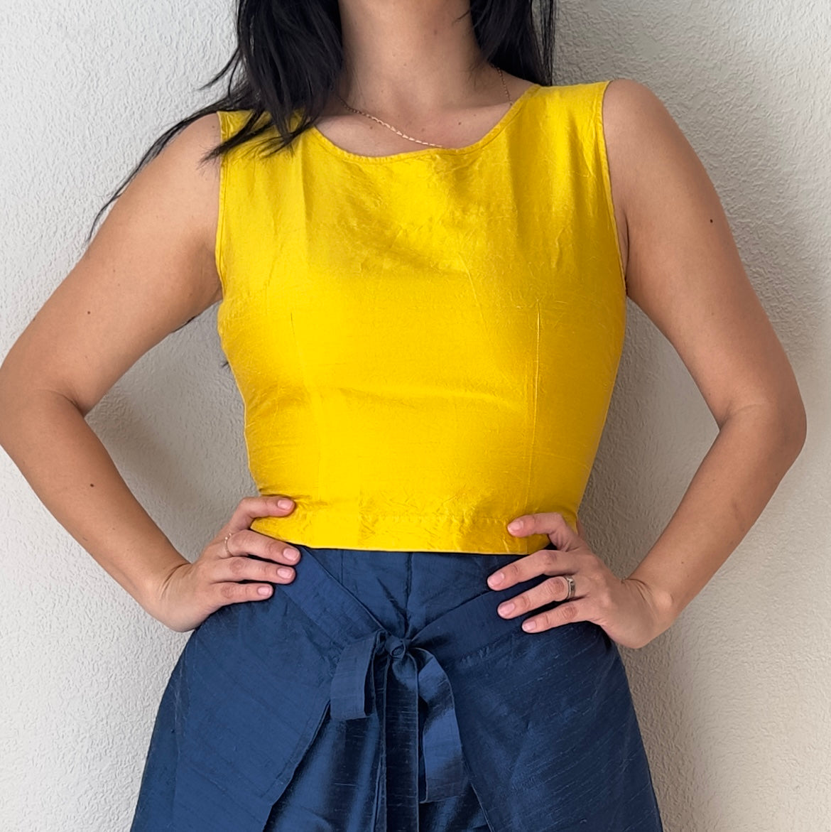 Vintage Weekend Max Mara Raw Silk Top - size S