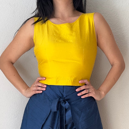 Vintage Weekend Max Mara Raw Silk Top - size S