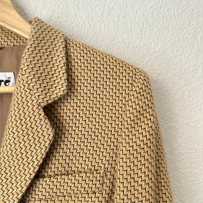 Vintage Beige Wool Blazer - size M