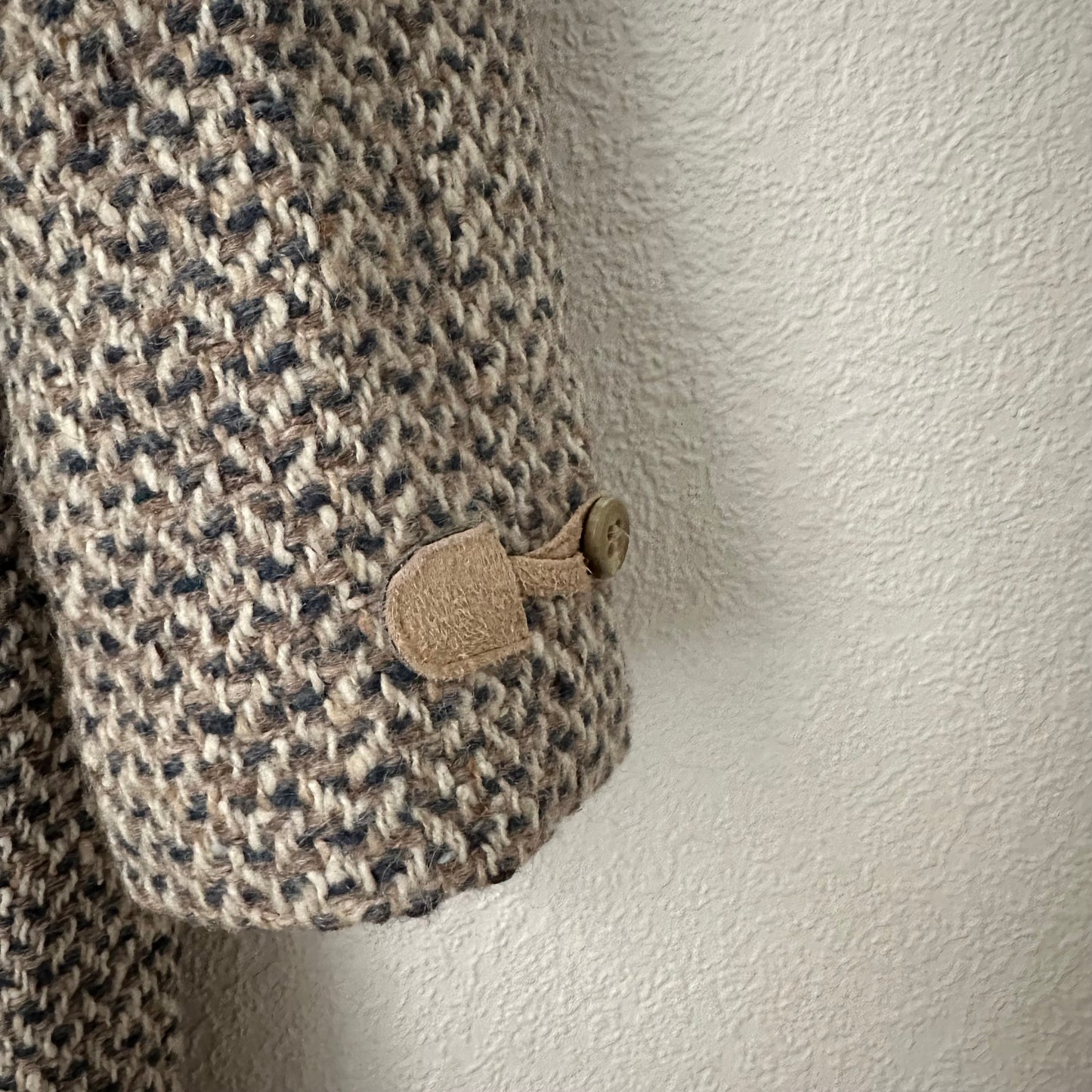 Vintage Pure Wool Tweed Coat - size S