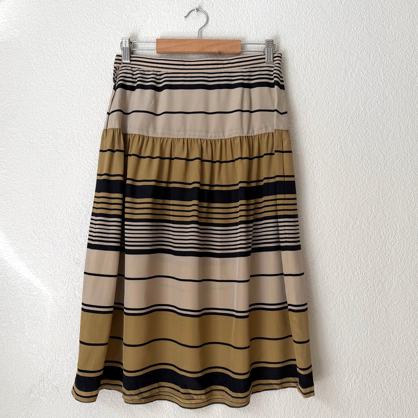Vintage Striped Silk Skirt - size S-M