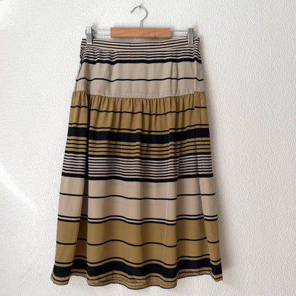 Vintage Striped Silk Skirt - size S-M