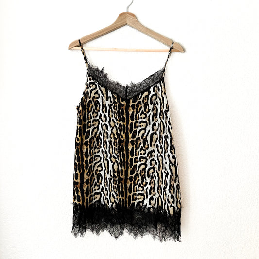 Animal Print Silk Cami Tank Top - size S