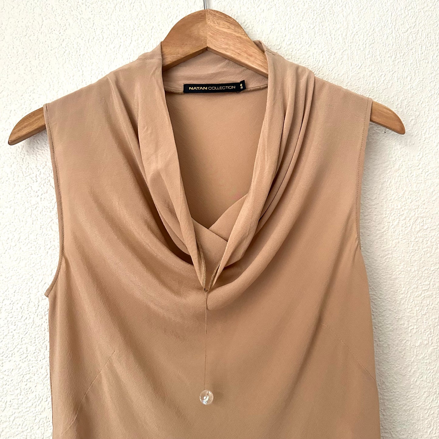 Beige Silk Top - Natan Collection, size 38