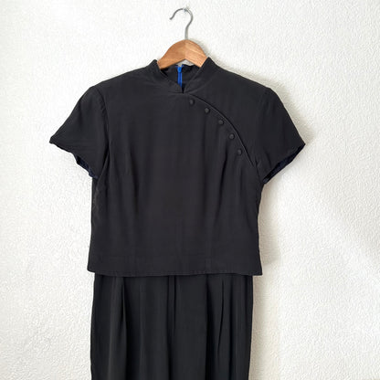 Vintage Cheongsam Silk Jumpsuit, size US10