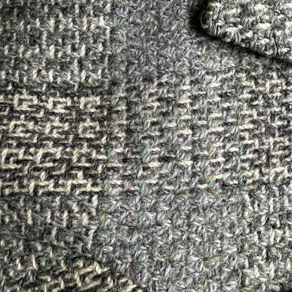 Vintage Tweed Belted Coat - Pure Wool - size M