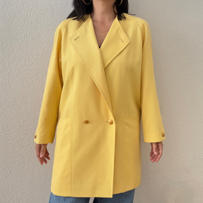 Vintage Yellow Wool Coat