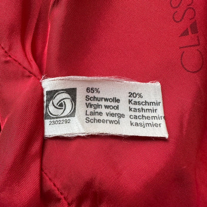 Vintage Red Wool Cashmere Coat - size L-XL