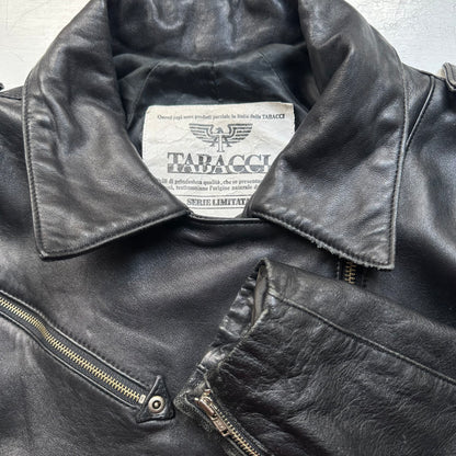 Vintage Leather Biker Jacket - size M