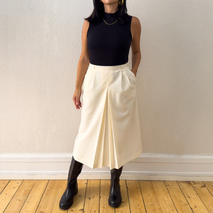 Vintage Wool Blend Midi Skirt