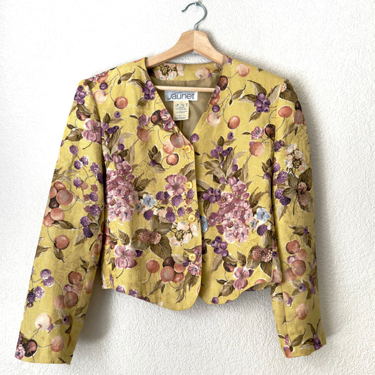 Vintage Designer Linen Blend Jacket - size S
