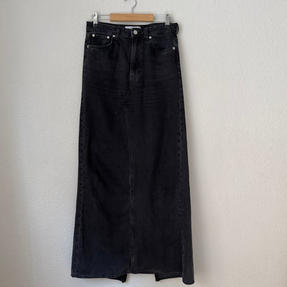 Upcycled Denim Maxi Skirt 18 - Black - Size S-M