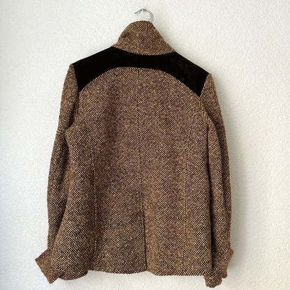 Vintage Tweed Wool Blend Jacket - size M