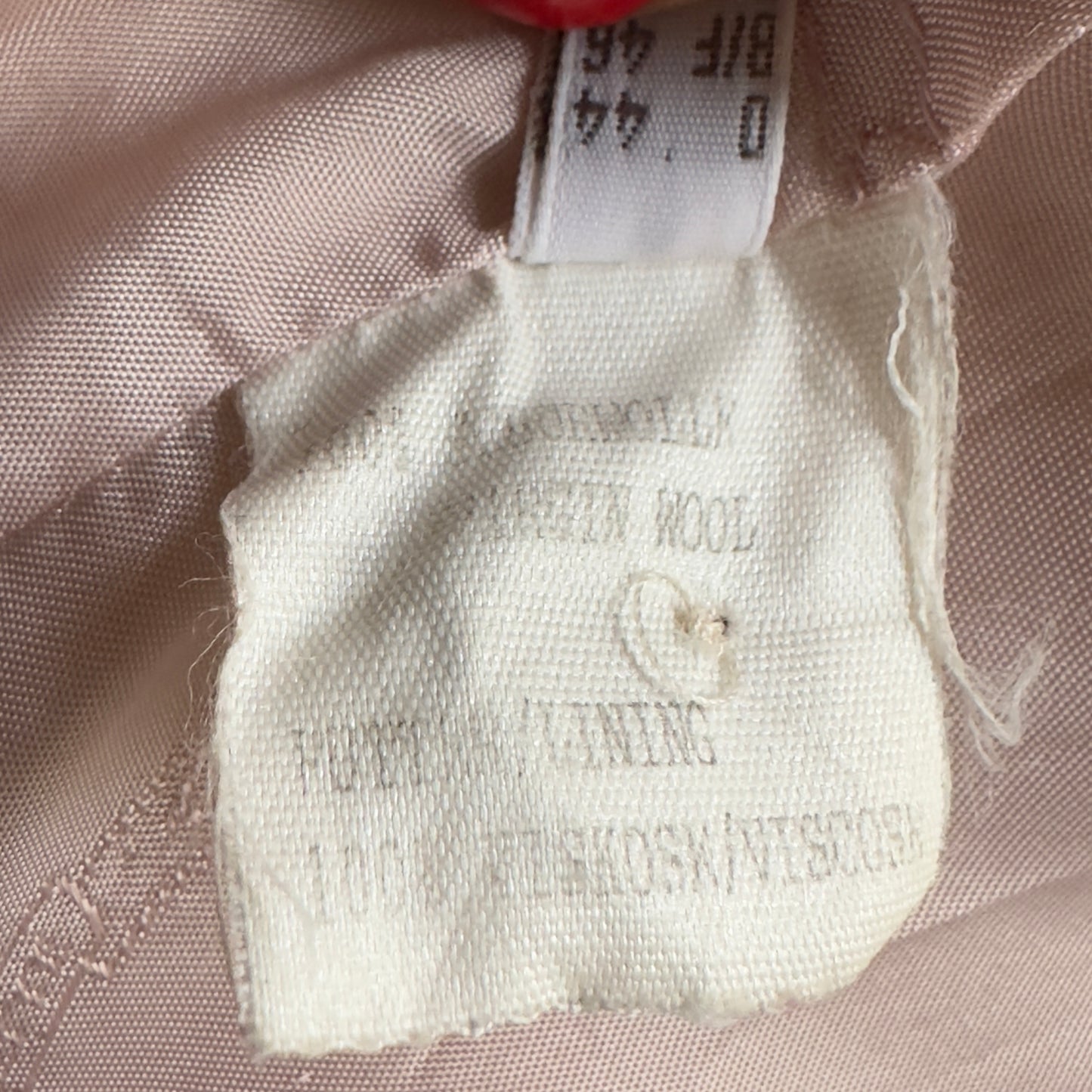 Vintage Light Pastel Pink Wool Blazer - size L