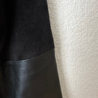 Black Leather & Suede Jacket - size M