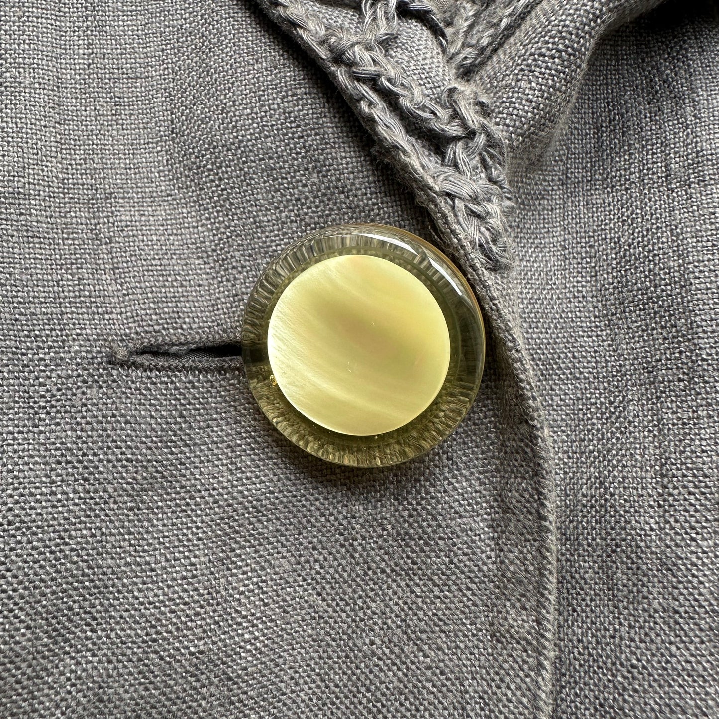 Vintage Designer Linen Blazer - Size M