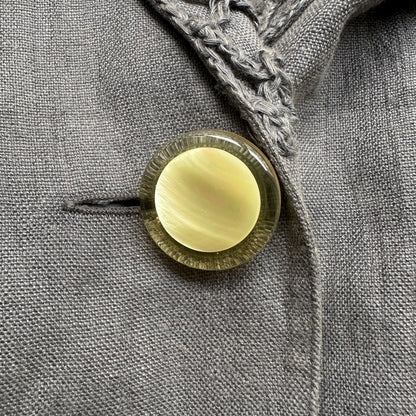 Vintage Designer Linen Blazer - Size M