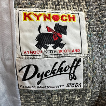 Vintage Tweed Belted Coat - Pure Wool - size M